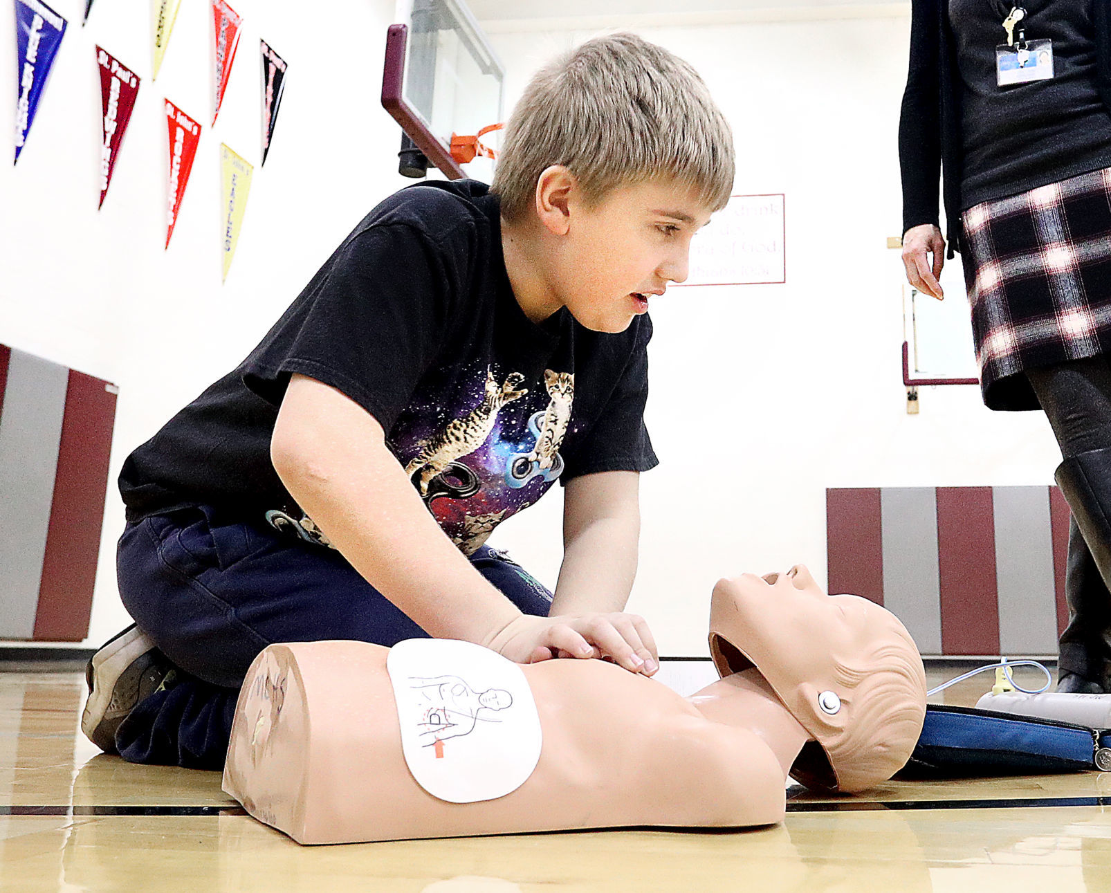 Learning CPR at First Lutheran